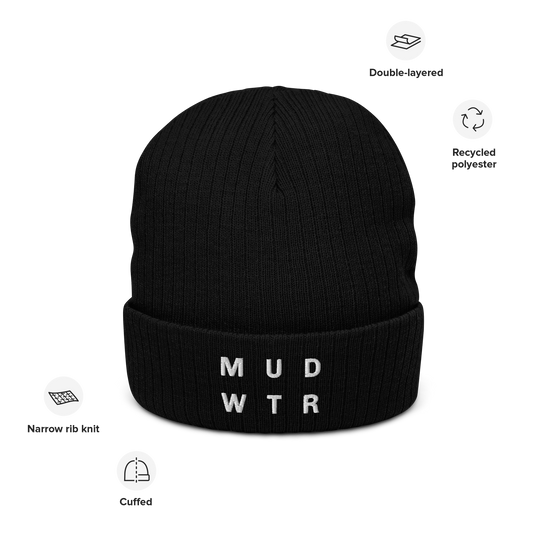 mud-wtr-beanie-v0 ribbed-knit-beanie-black-front-6478f6ebb8db4.png